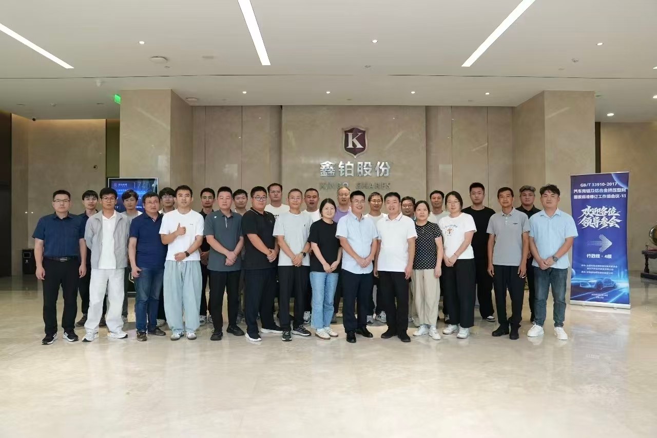 La norme d'extrusion d'aluminium pour l'automobile progresse | Sixième réunion de révision de la norme GB/T 33910 tenue avec succès à Xinbo